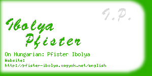 ibolya pfister business card